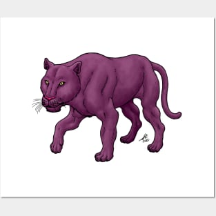 Purple Alien Cat Posters and Art